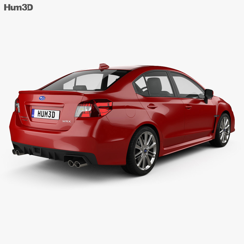 Subaru WRX 2017 3D模型 后视图