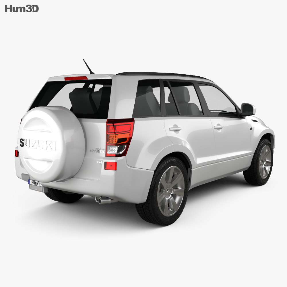 Suzuki Grand Vitara 2014 3D模型 后视图