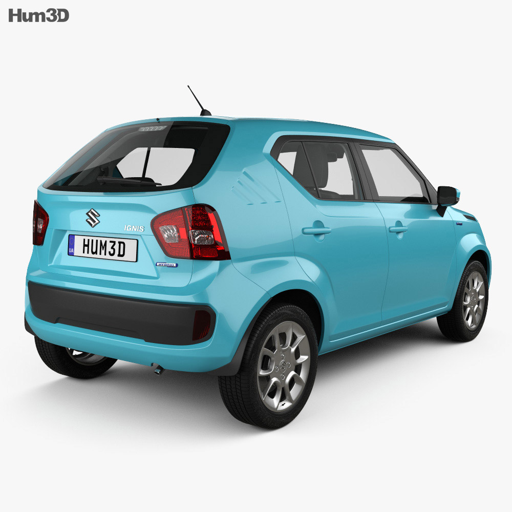 Suzuki Ignis with HQ interior 2019 3d model back view