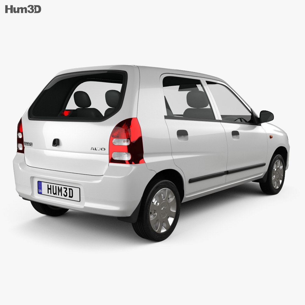Suzuki Maruti Alto 2015 3Dモデル 後ろ姿