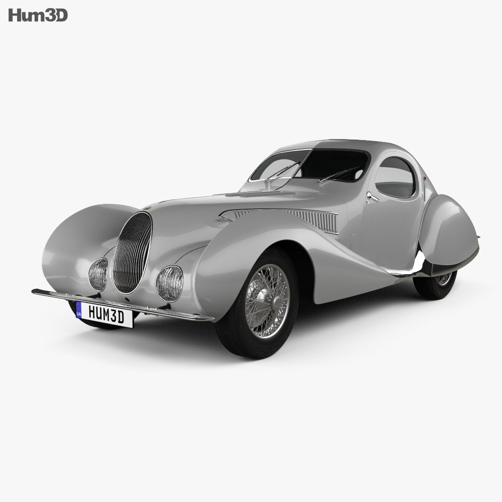 Talbot Lago T150 SS Figoni et Falaschi Teardrop cupé 1938 Modelo 3D