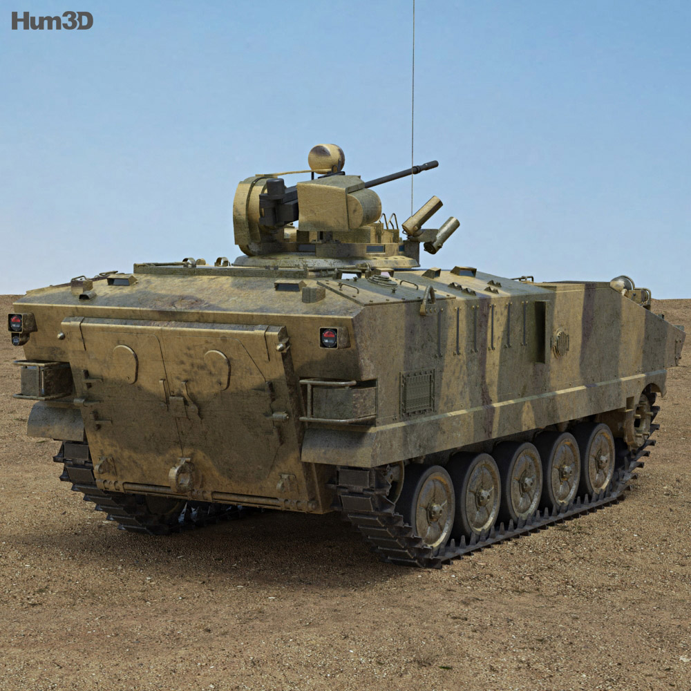 AMX-10P 3D 모델  back view