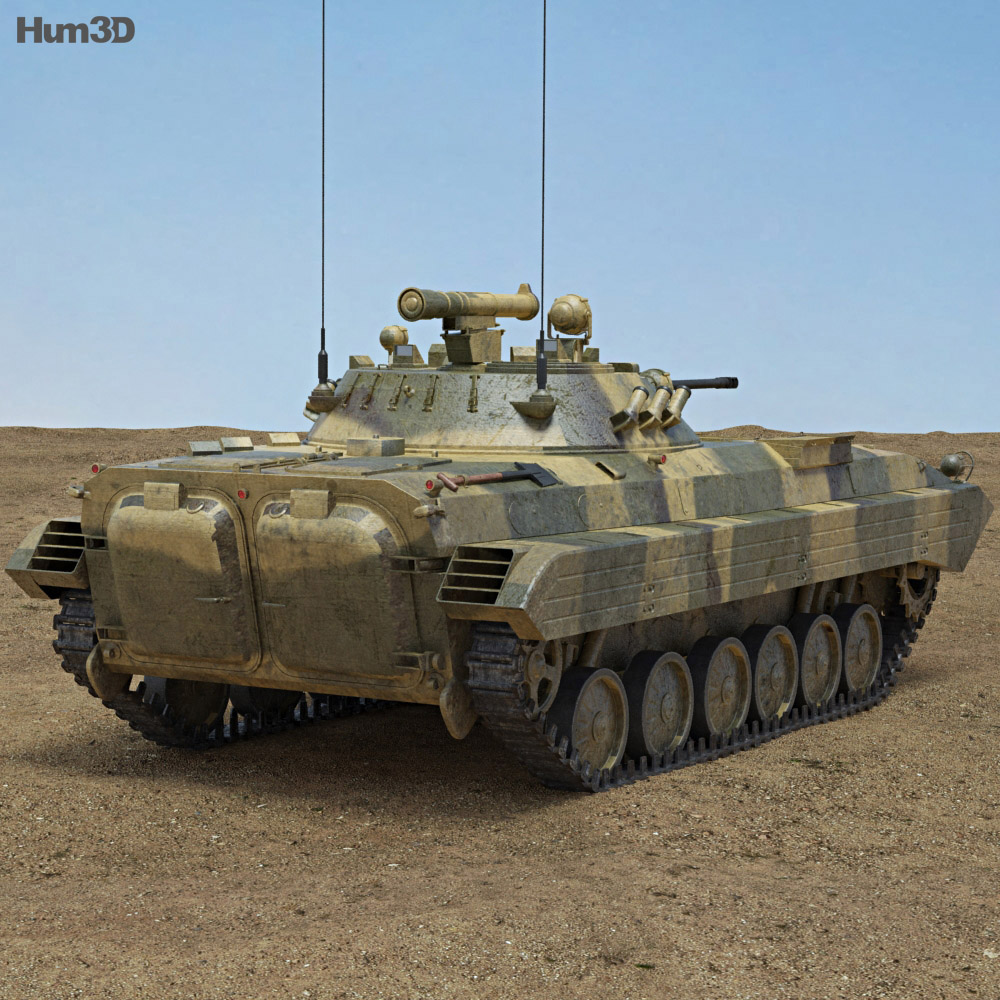 BMP-2 Modelo 3d vista traseira