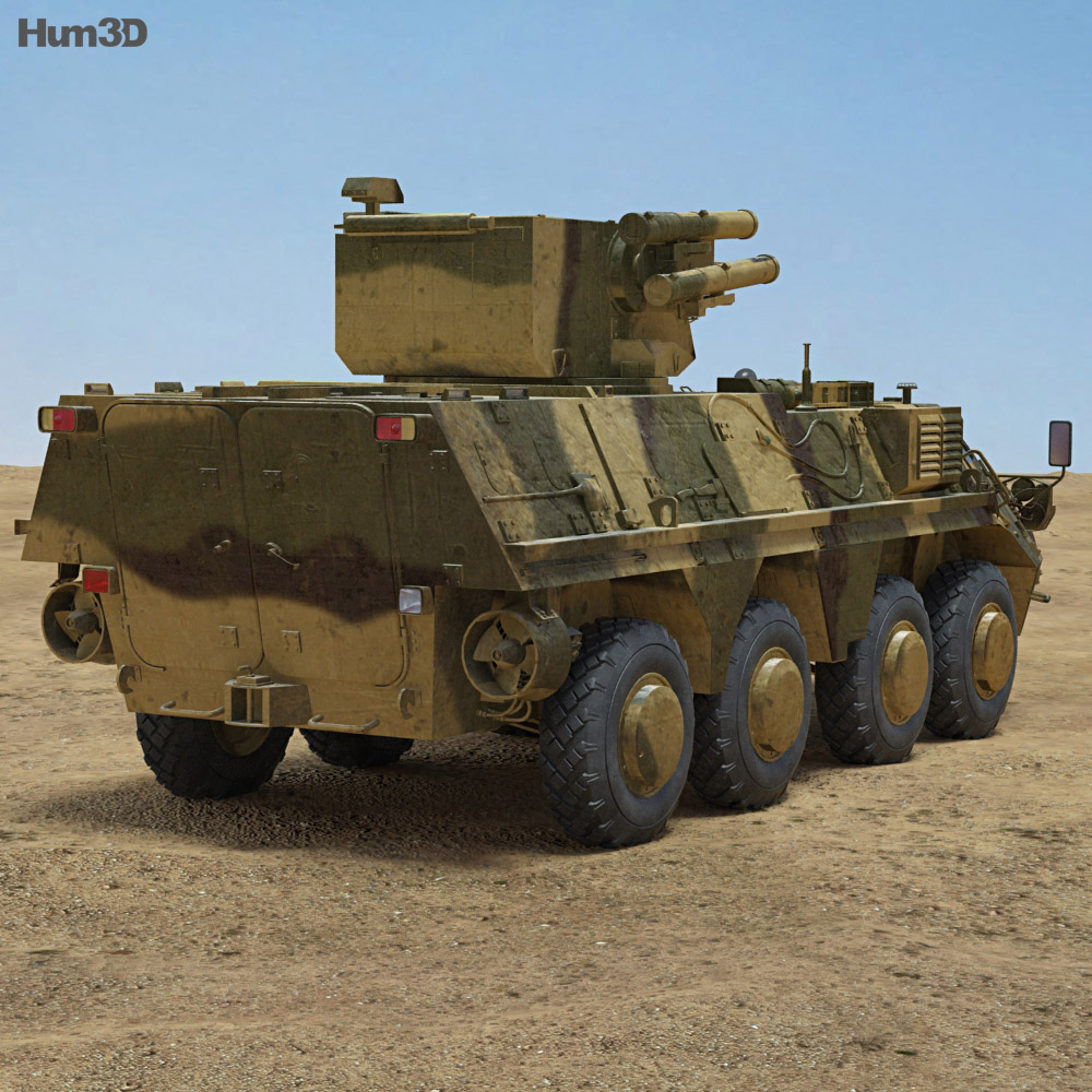 BTR-4 Modelo 3d vista traseira