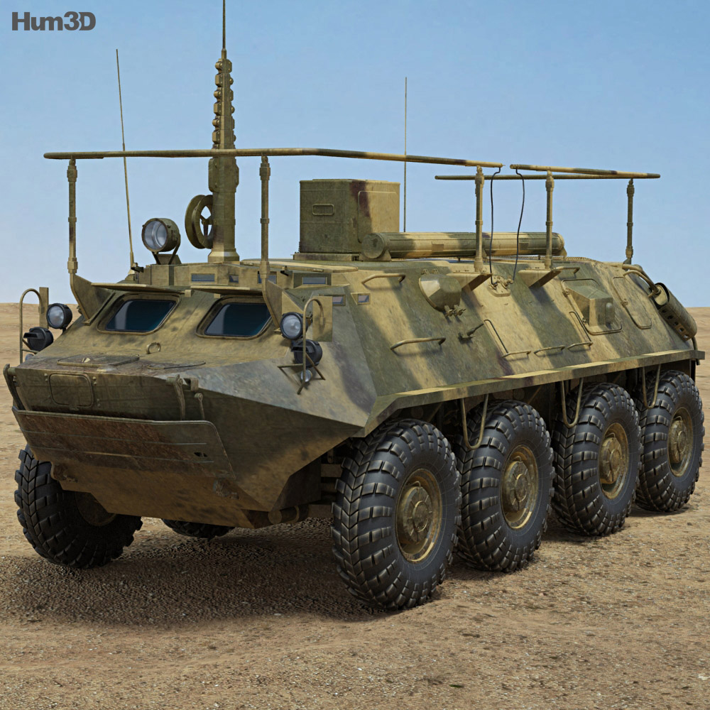 BTR-60PU Modelo 3d