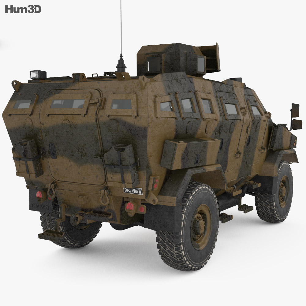 First Win Infantry Mobility Vehicle 3D-Modell Rückansicht