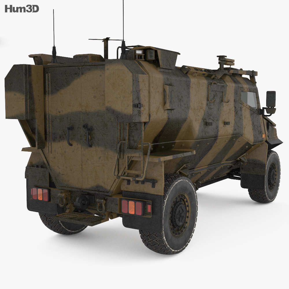 Force Protection Ocelot 3D модель back view