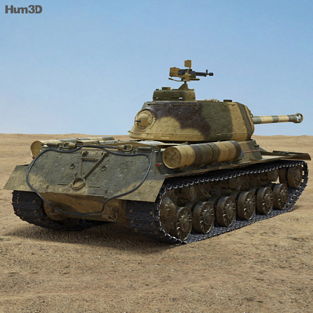 IS-2重型坦克 3D模型 后视图