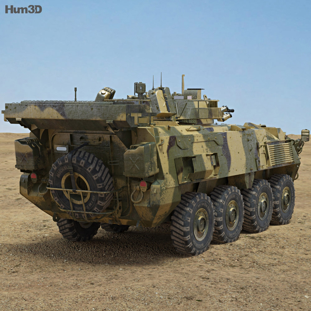 LAV-3裝甲車 3D模型 后视图