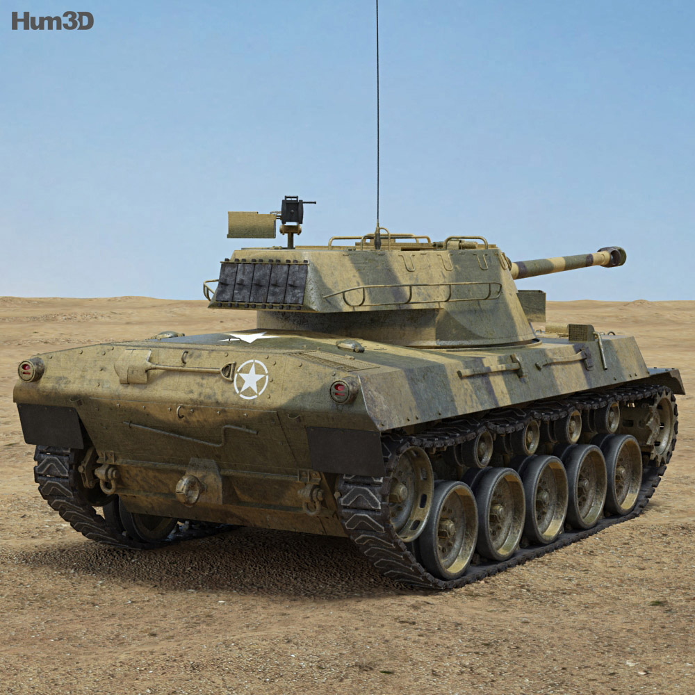 M18 Hellcat 3D-Modell Rückansicht