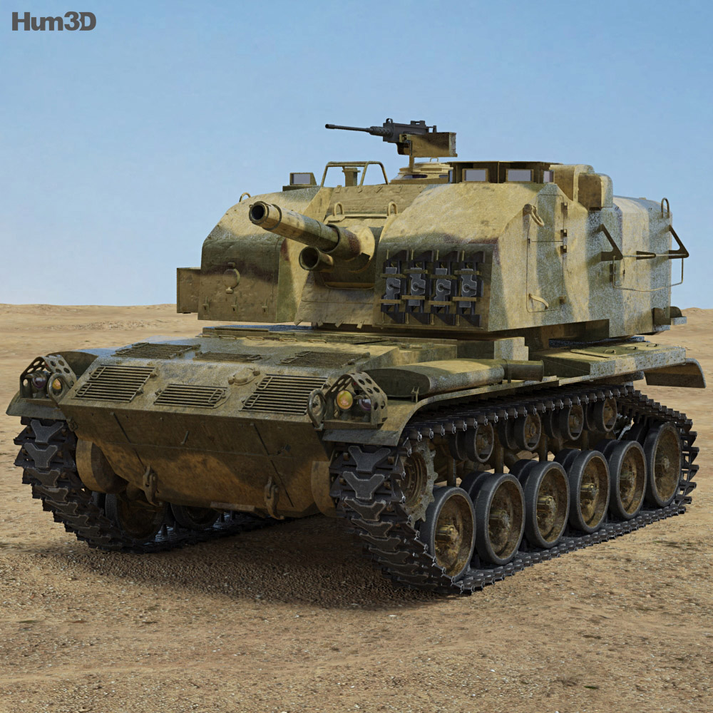 M52 Self Propelled Howitzer 3D-Modell