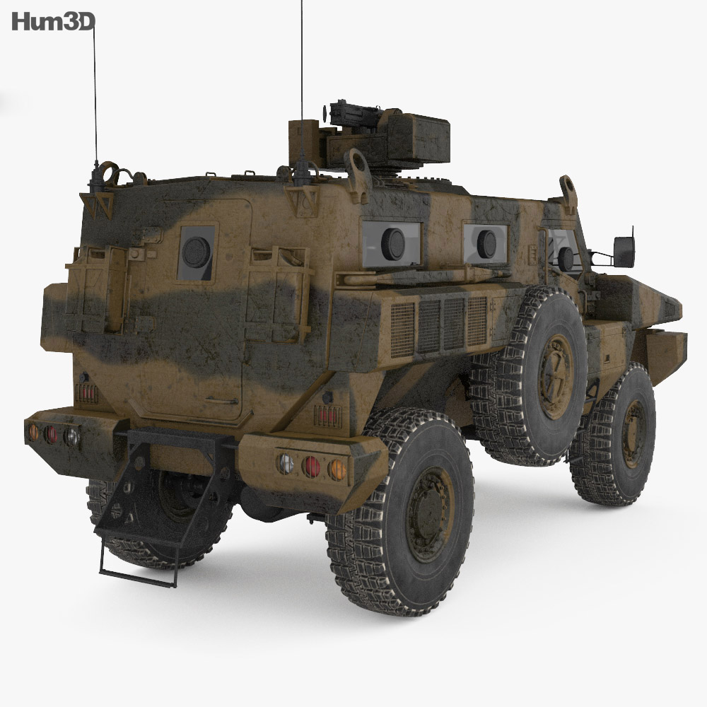 Marauder Armoured Personnel Carrier 3D-Modell Rückansicht
