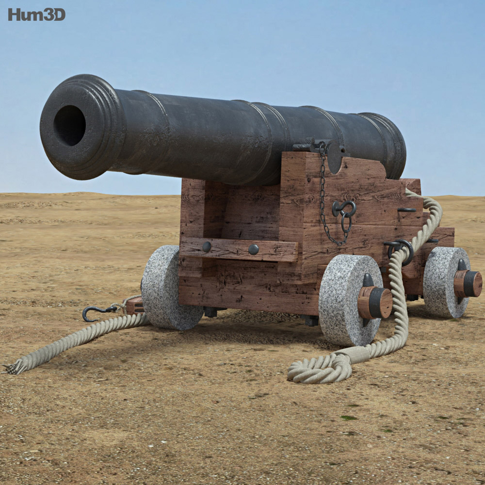 Naval Cannon Modello 3D