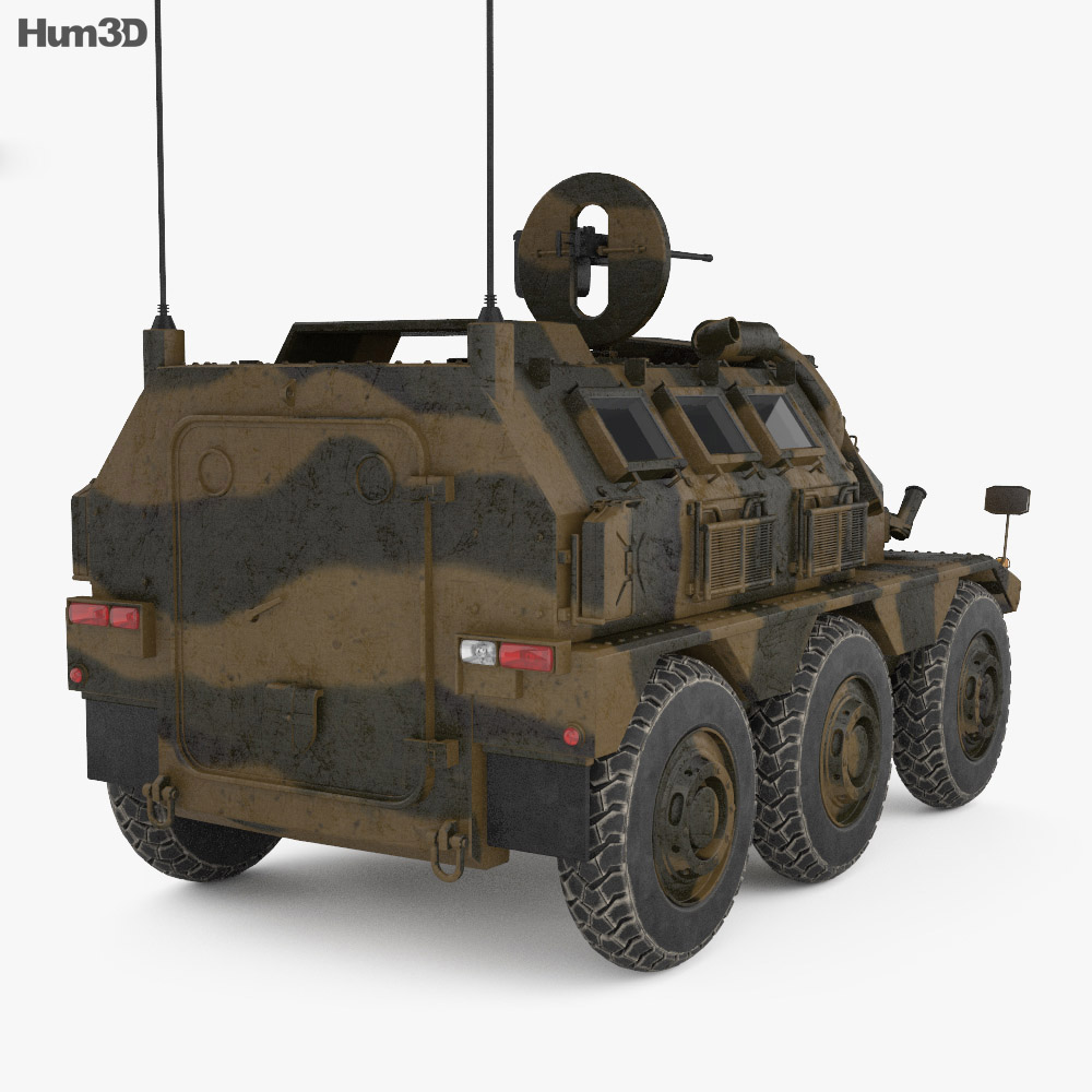 Panhard VCR 3d model back view