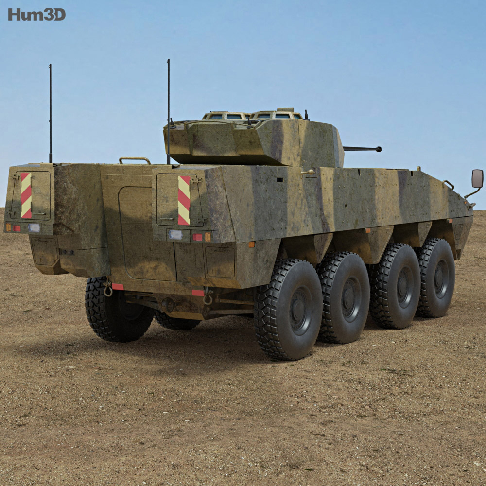 Patria AMV 3D-Modell Rückansicht