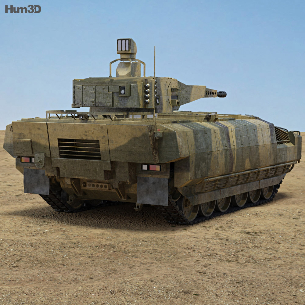 Puma (IFV) Infantry Kampffahrzeug 3D-Modell Rückansicht