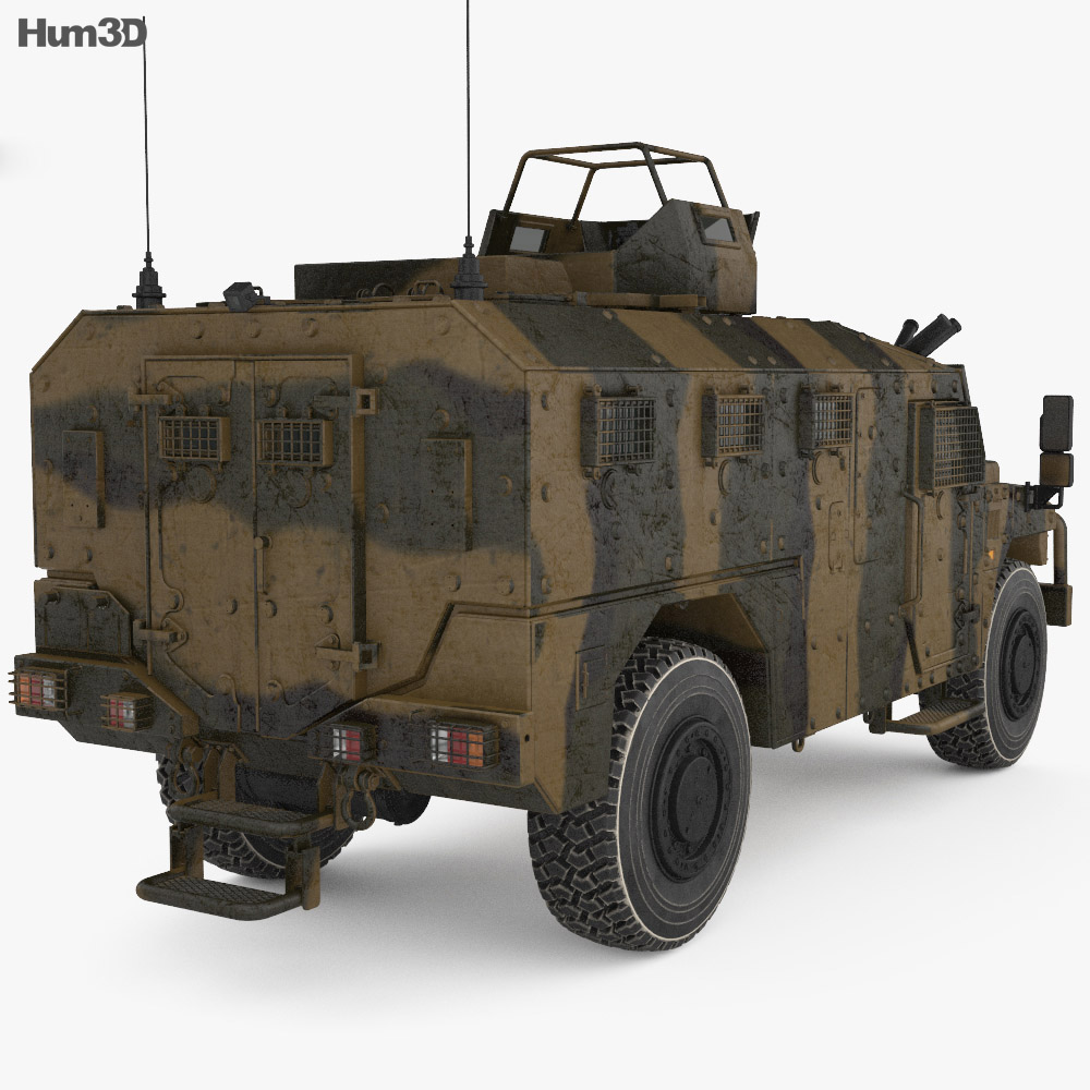 Renault Sherpa Light Scout 3D 모델  back view