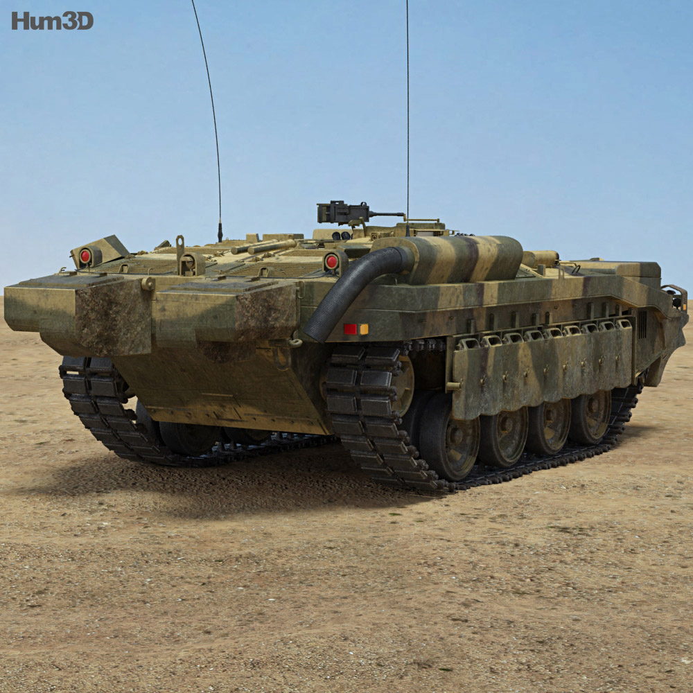 Stridsvagn 103 S-Tank 3d model back view