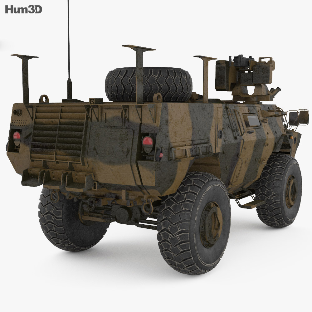 Textron Tactical Armoured Patrol Vehicle Modello 3D vista posteriore