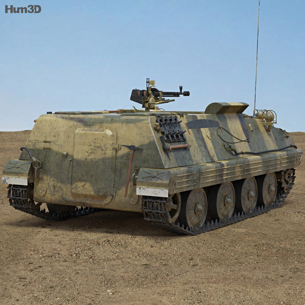 Type 63 Armoured Personnel Carrier Modelo 3D vista trasera