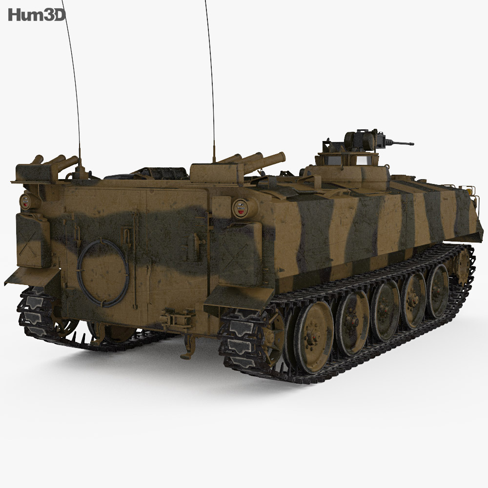 Type 73 Armoured Personnel Carrier 3d model back view