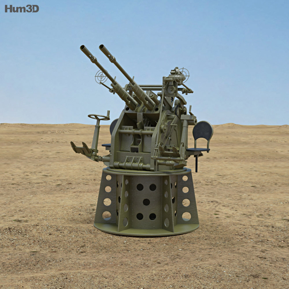 九六式25毫米高射機炮 3D模型