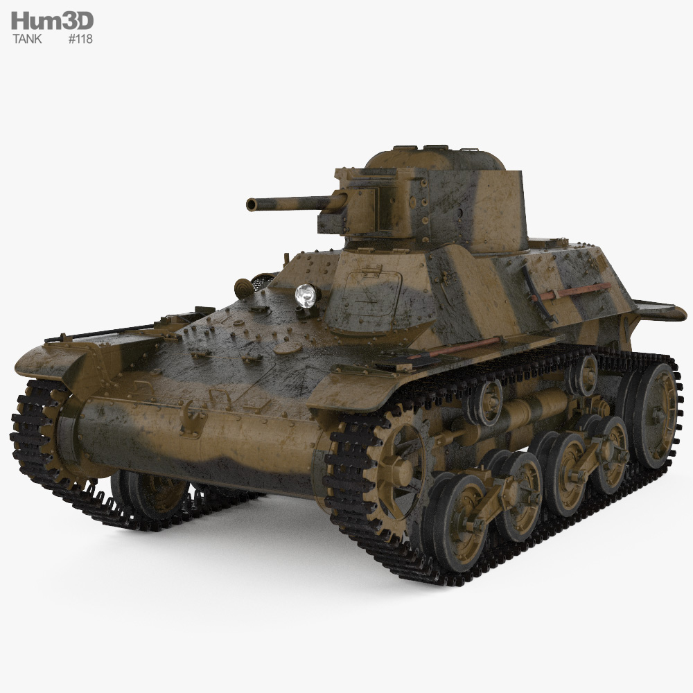 Type 97 Te-Ke tankette Modello 3D