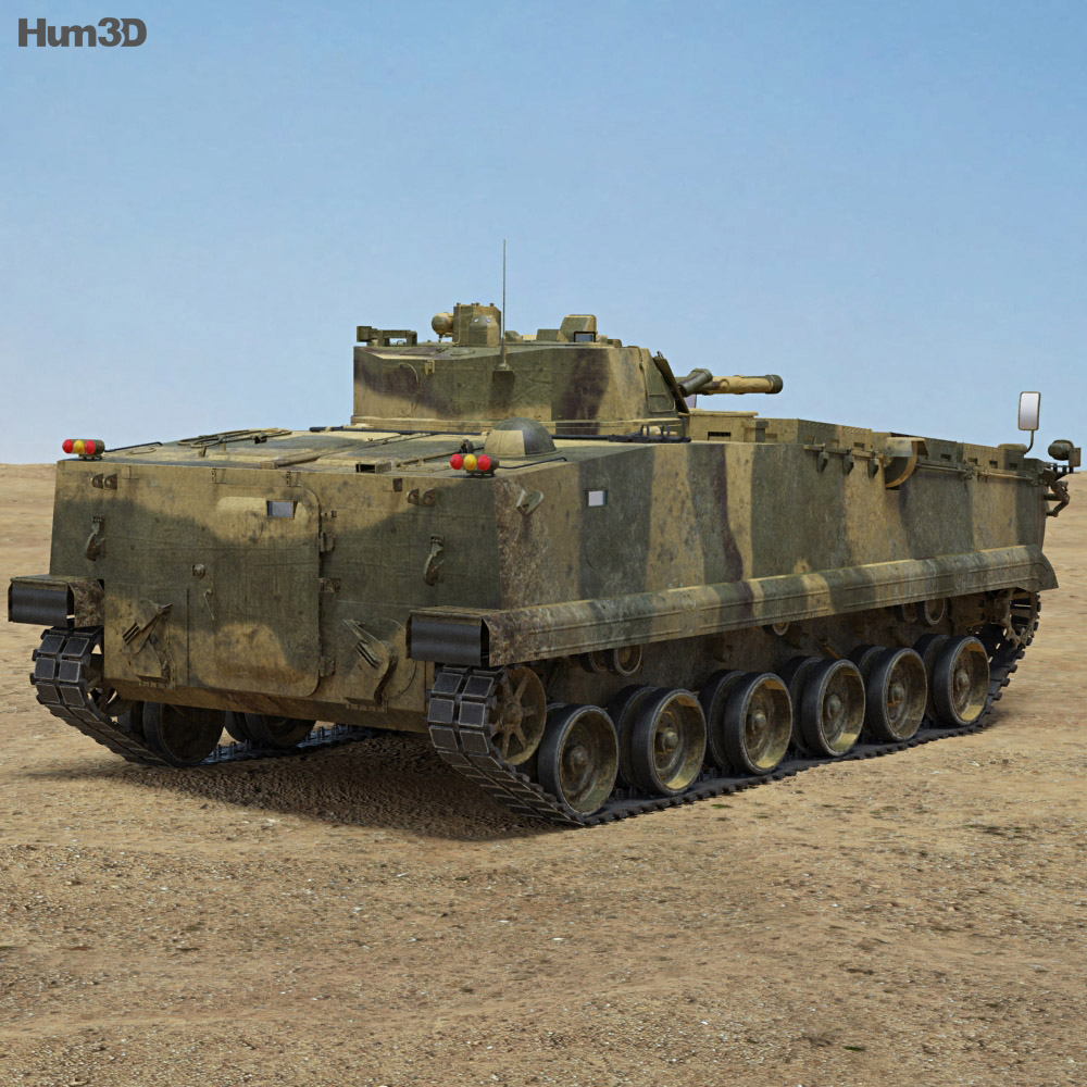 ZBD-04步兵战车 3D模型 后视图