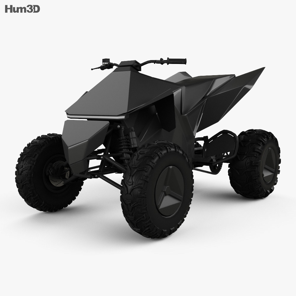 Tesla Cyberquad ATV 2019 3Dモデル
