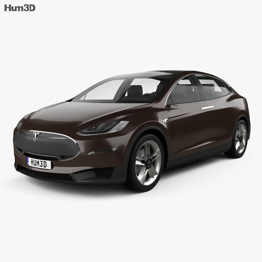 Tesla Model X 原型 2014 3D模型