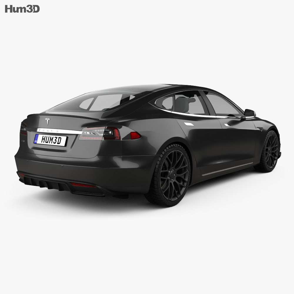 Tesla Model S Brabus 2020 3D-Modell Rückansicht