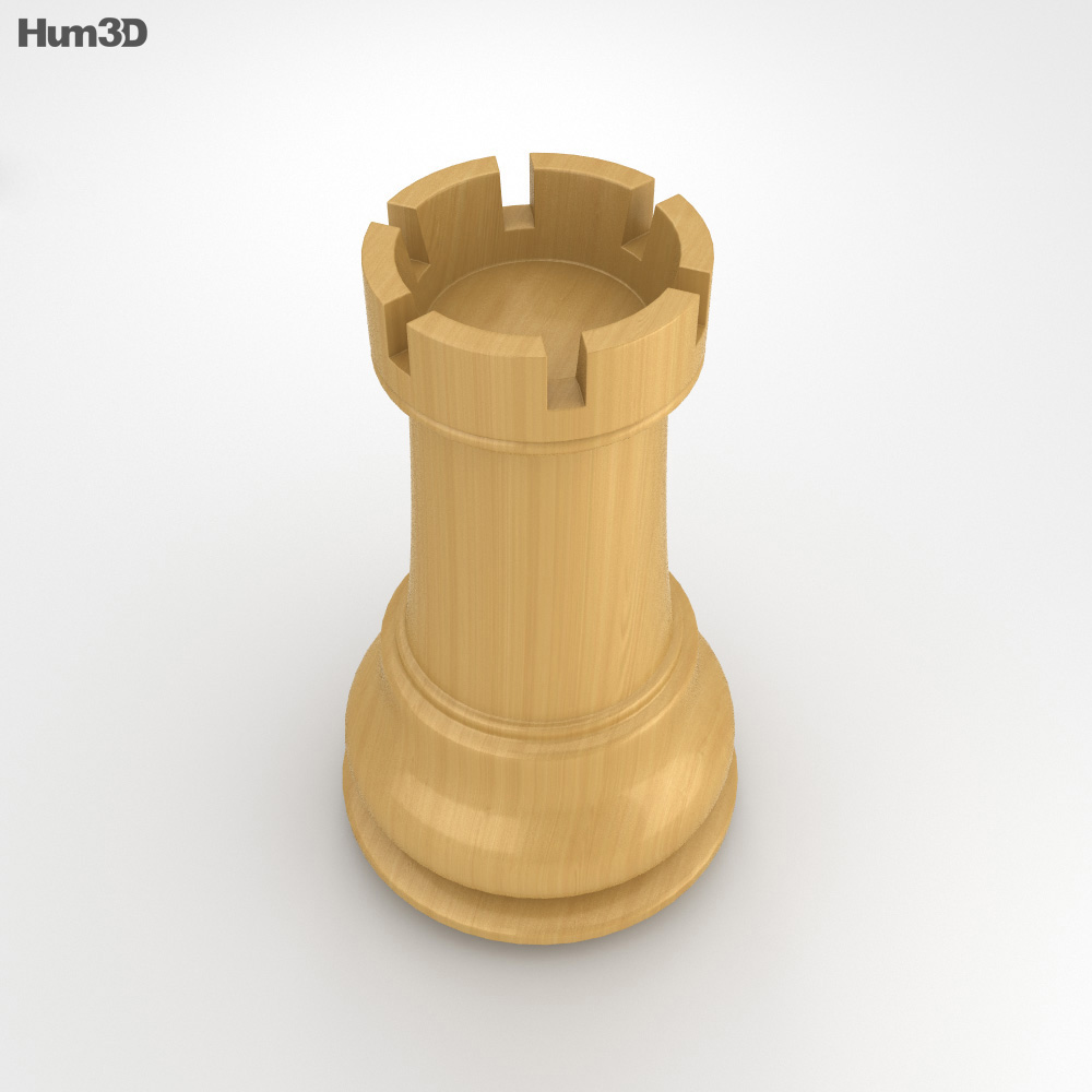 Classic Chess Rook White 3D model - Life and Leisure on Hum3D