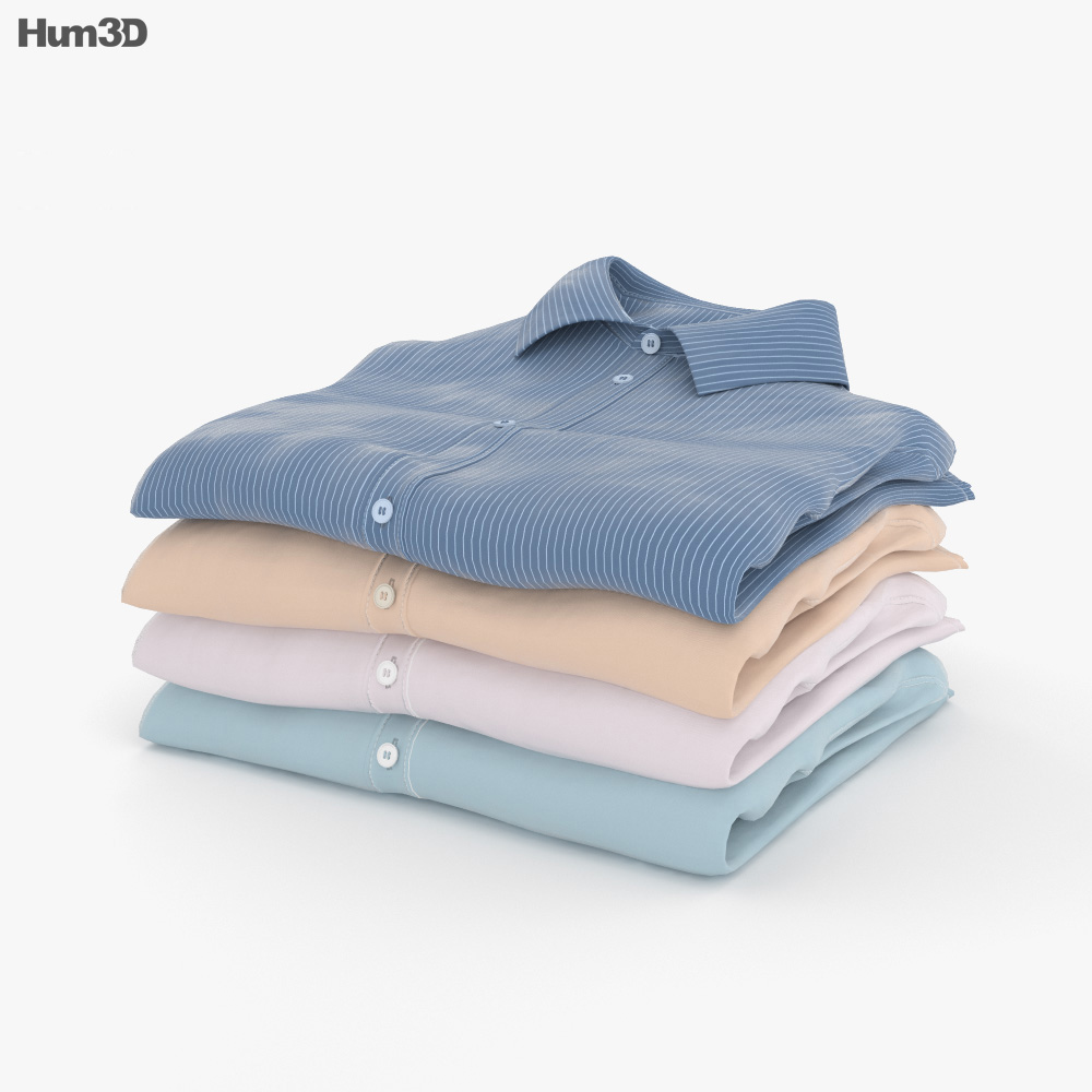 Folded Shirts 3d model