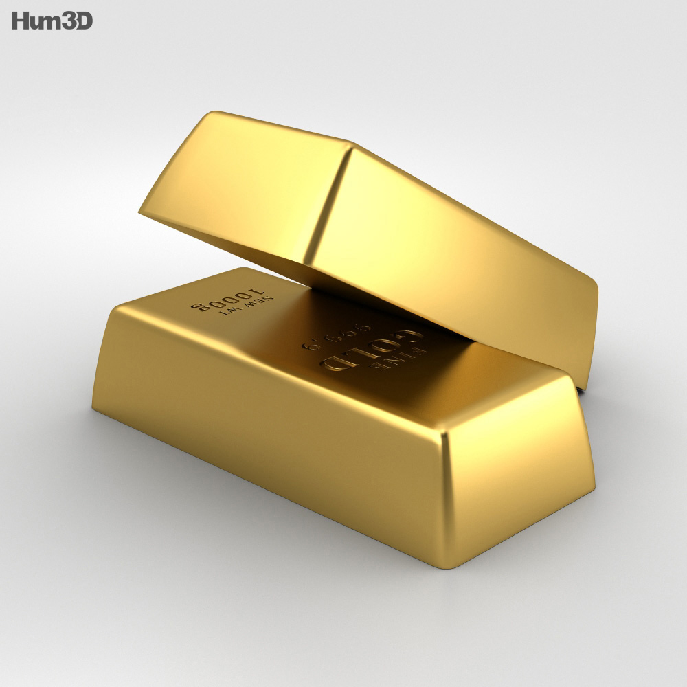 Золотий злиток 3D модель