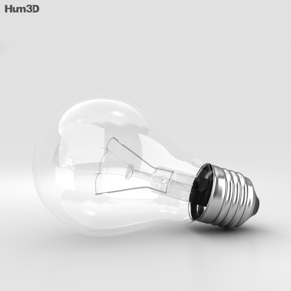 væsentligt liter Personligt Light Bulb 3D model - Life and Leisure on Hum3D