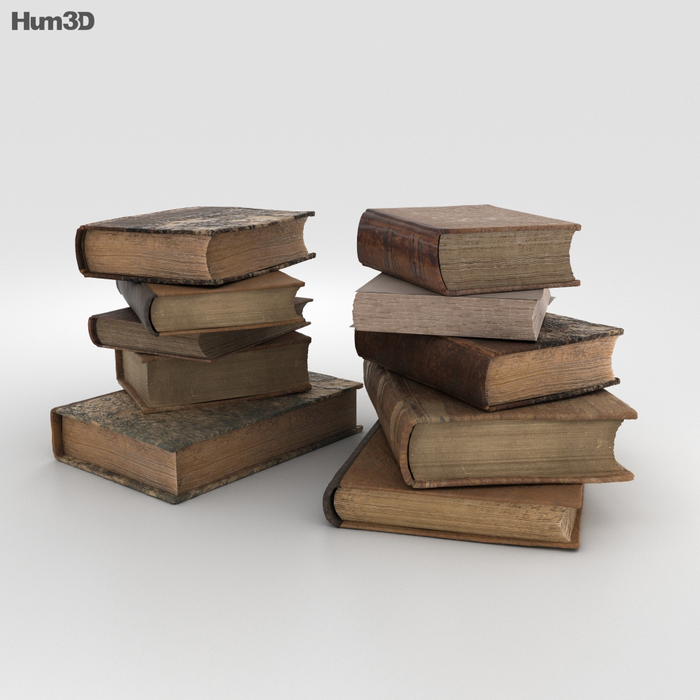 Old Books 3d model