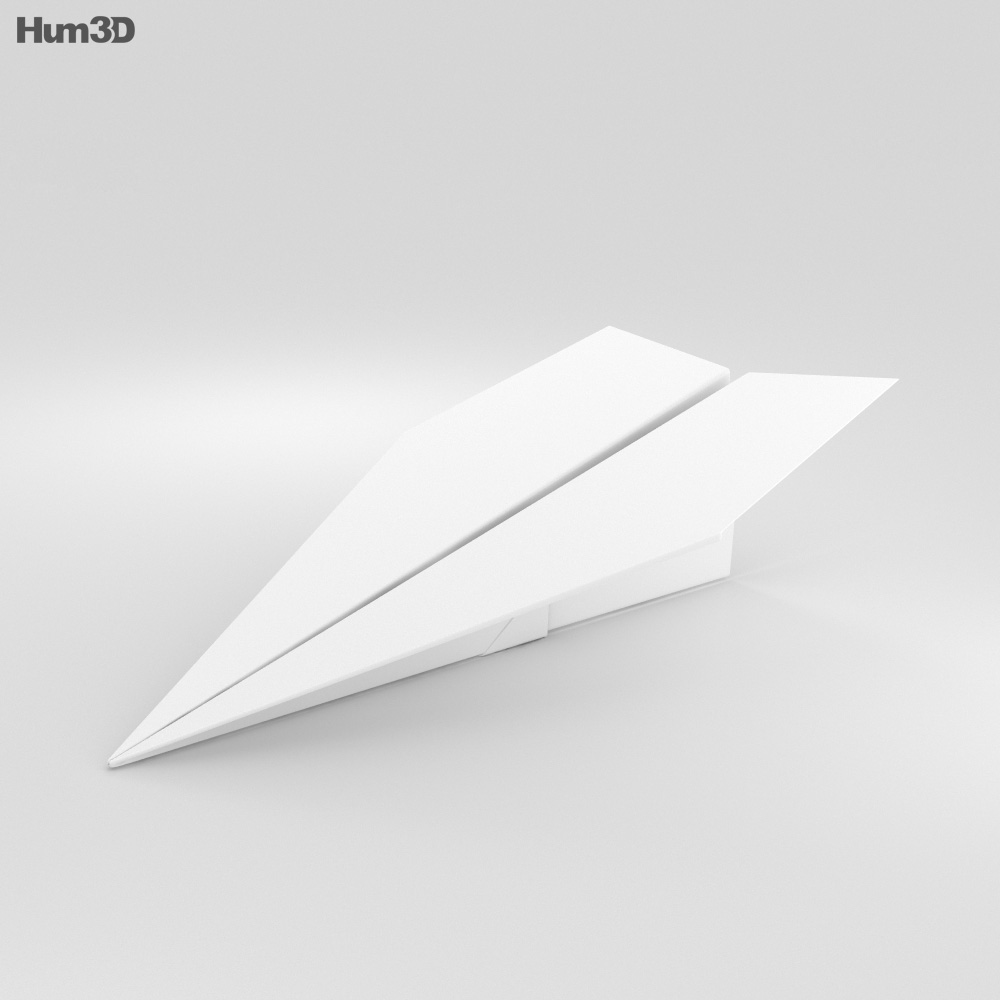 Paper Plane 3d Model Life And Leisure On Hum3d