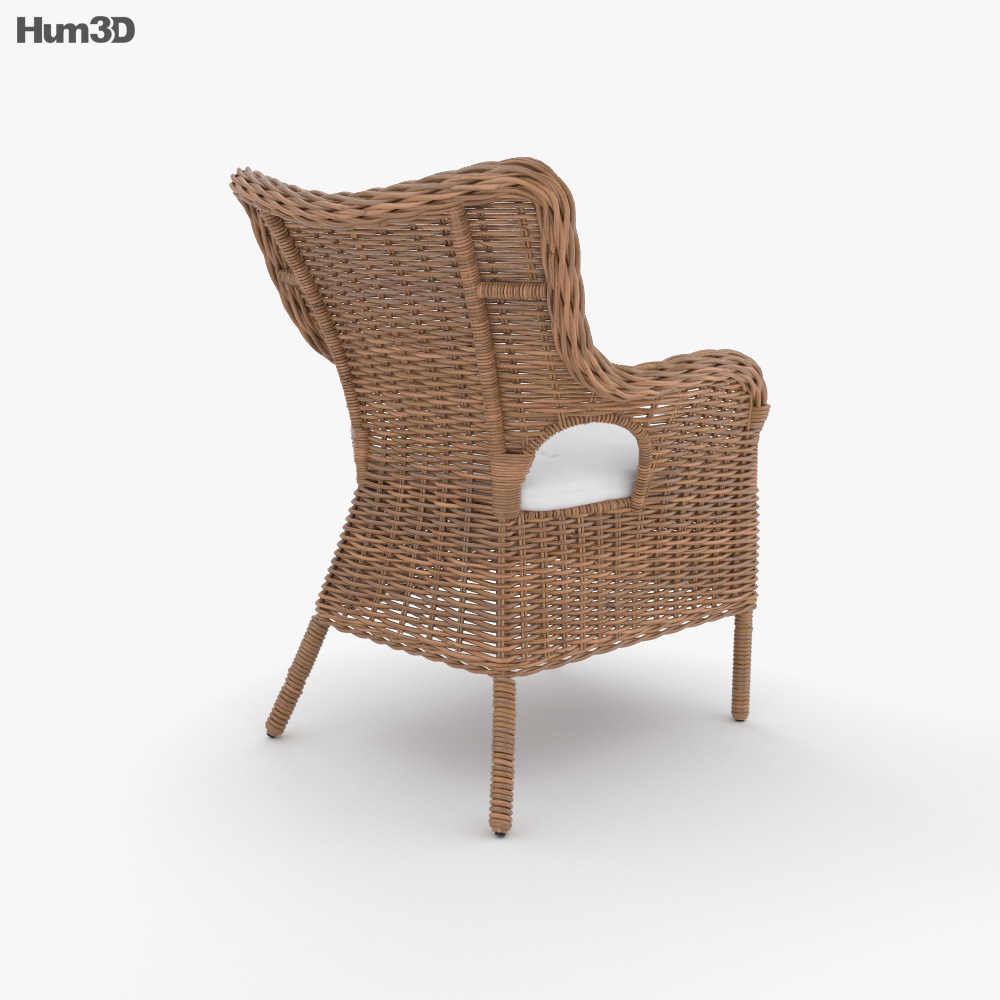 Крісло з ротанга 3D модель