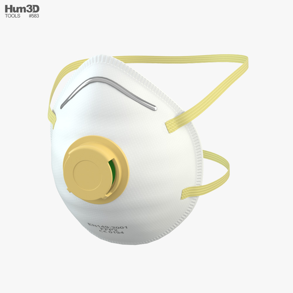 Atemschutzmaske N95 3D-Modell