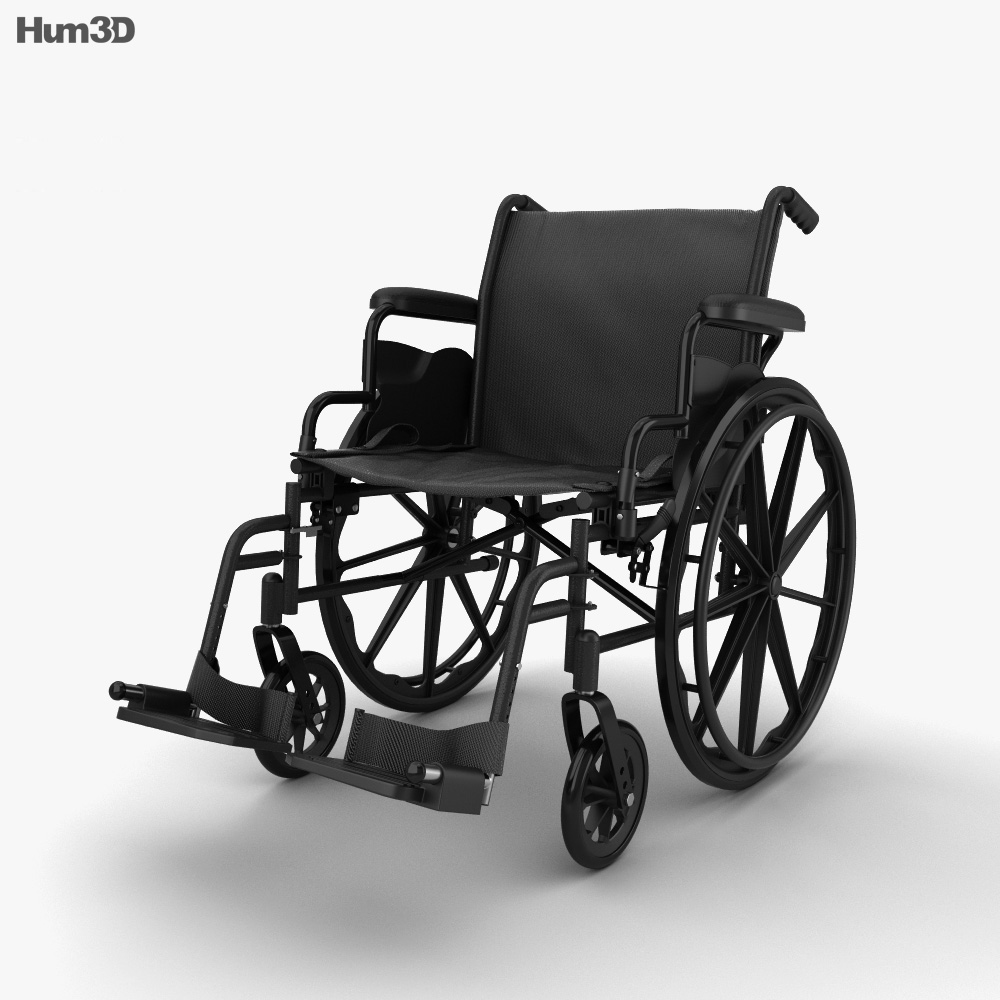 바퀴 달린 의자 3D 모델 