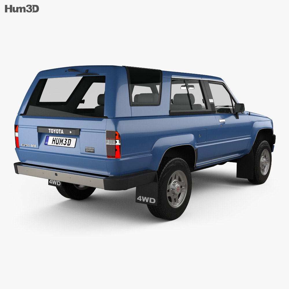 Toyota 4Runner 1986 3D模型 后视图