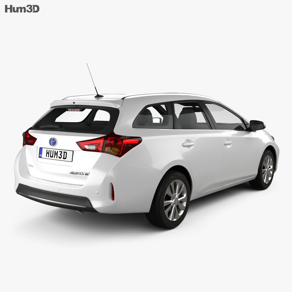 Toyota Auris Touring ハイブリッ 2016 3Dモデル 後ろ姿