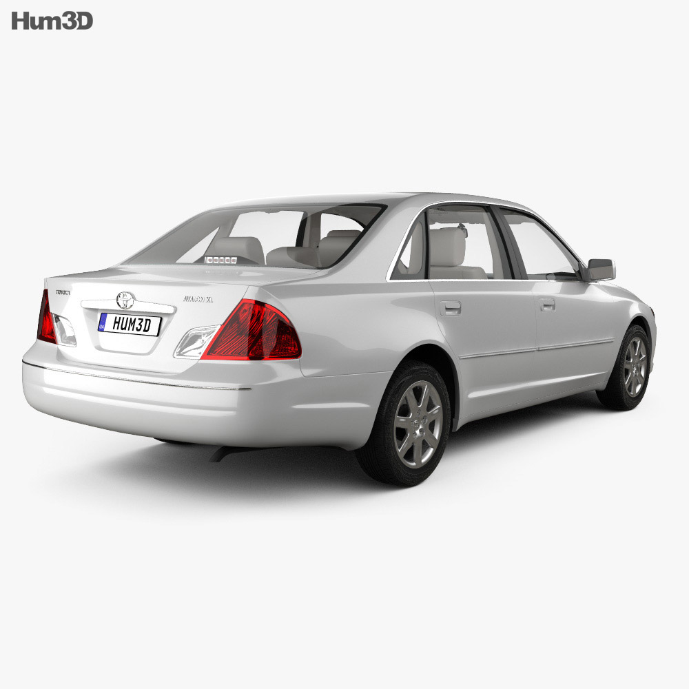 Toyota Avalon XL with HQ interior 2004 3d model back view