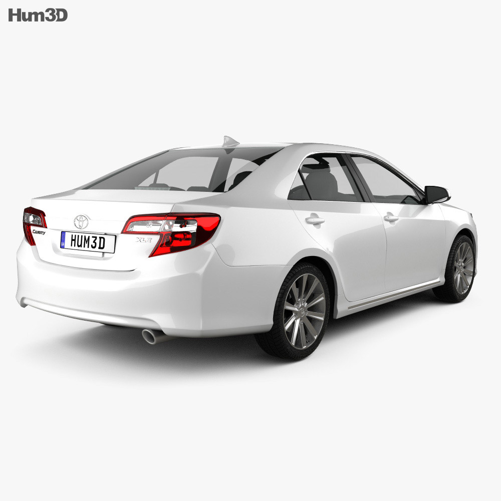 Toyota Camry 2014 US Version 3d model back view