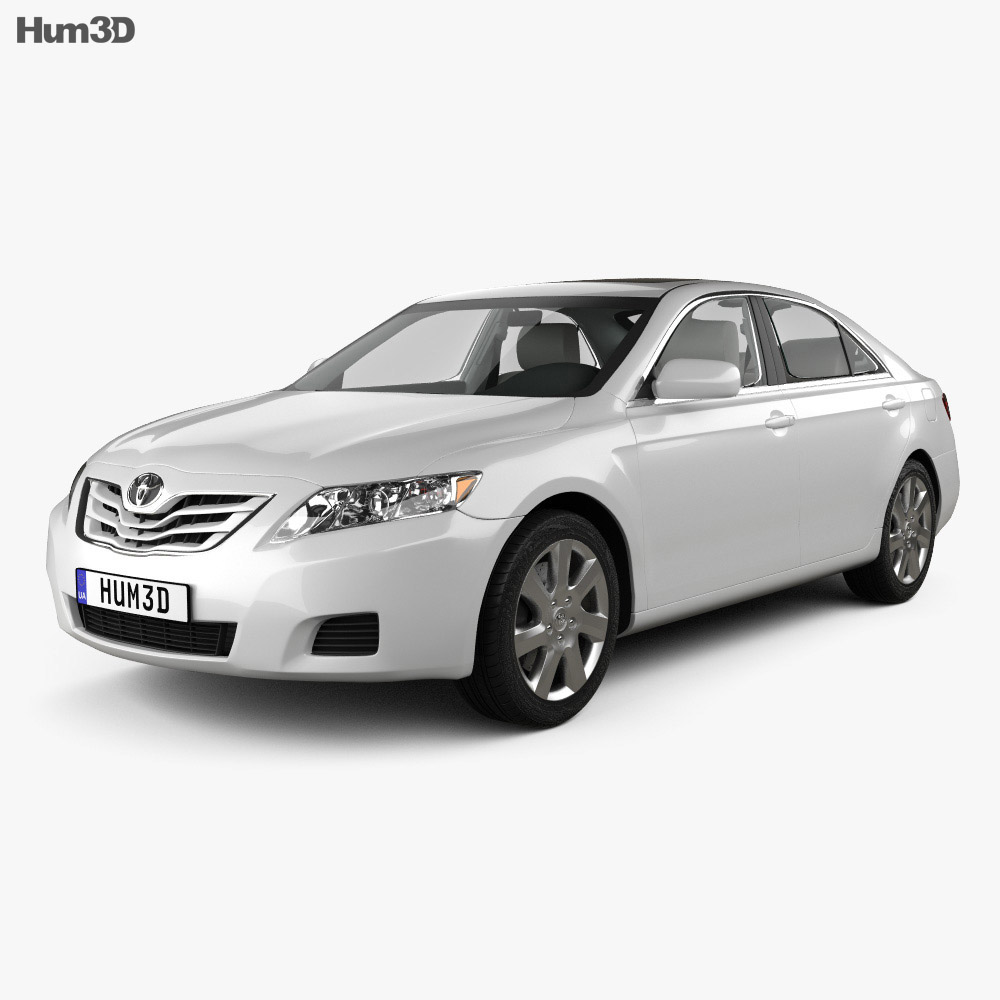 Toyota Camry 2010 With Hq Interior 3d Model