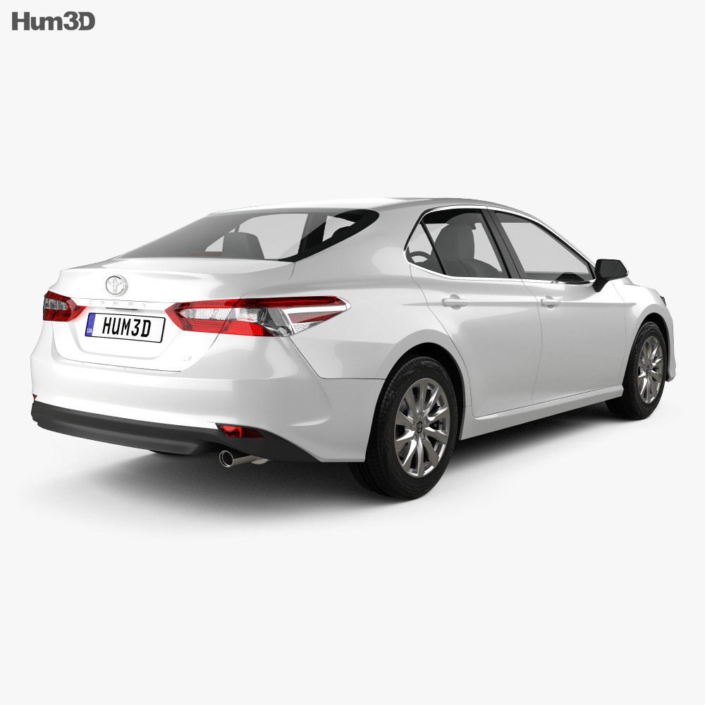 Toyota Camry LE 2021 3d model back view