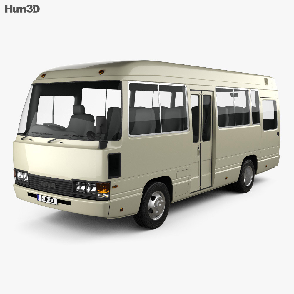 Toyota Coaster bus 1983 3d model