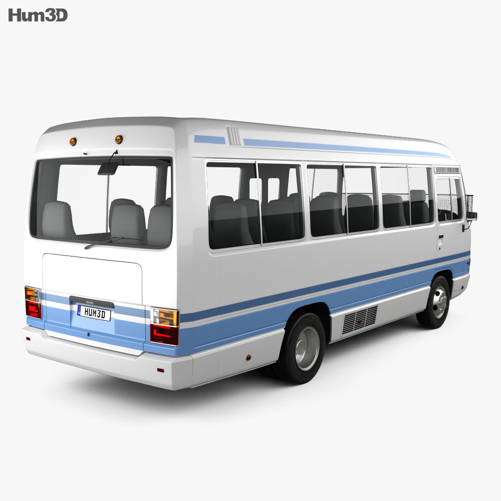 Toyota Coaster School Bus 1983 3D model - Vehicles on Hum3D