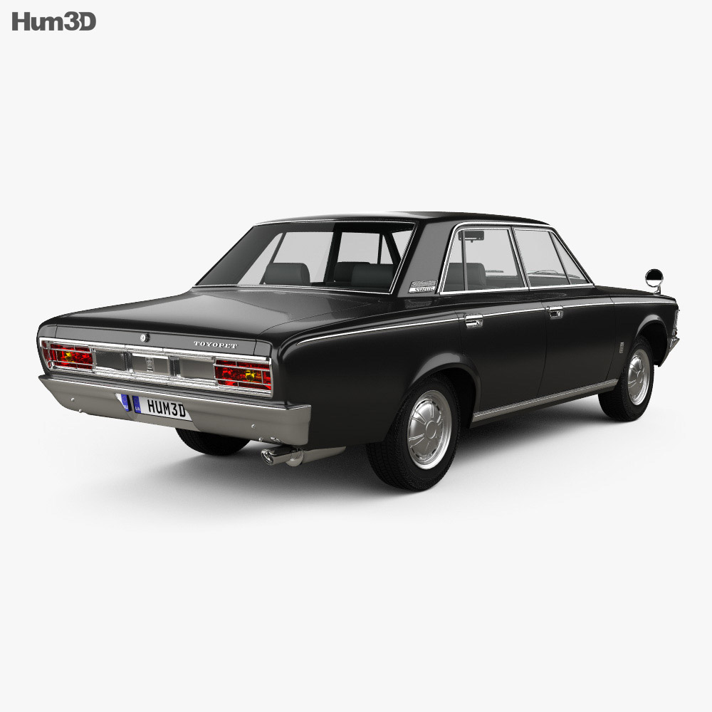 Toyota Crown 1967 3d model back view