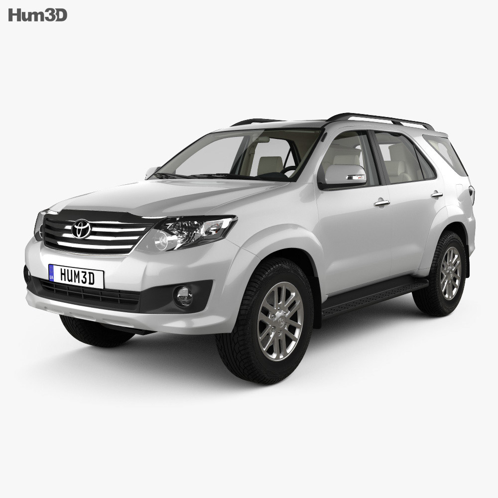 Toyota Fortuner with HQ interior 2014 3d model